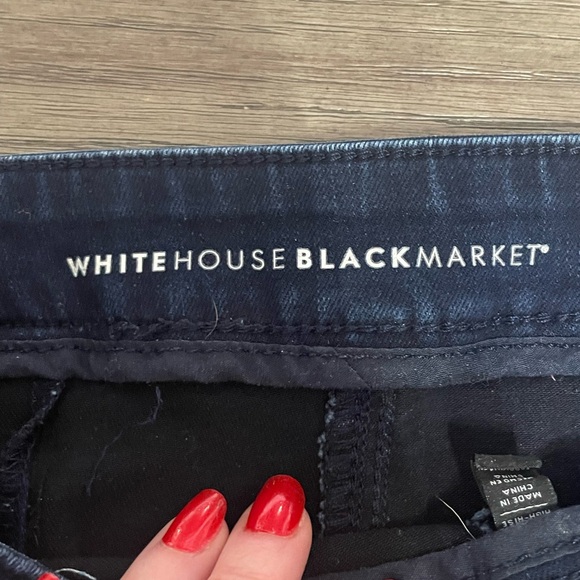 White House Black Market Button Jegging Women 2 High Rise Dark Side Zip - Picture 5 of 5